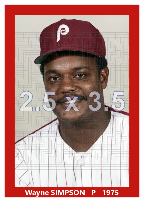 Wayne Simpson - 1975 Philadelphia Phillies - choose a size & style