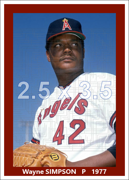 Wayne Simpson - 1977 California Angels - choose a size & style