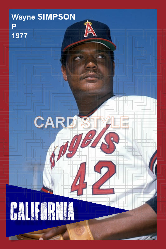 Wayne Simpson - 1977 California Angels - choose a size & style