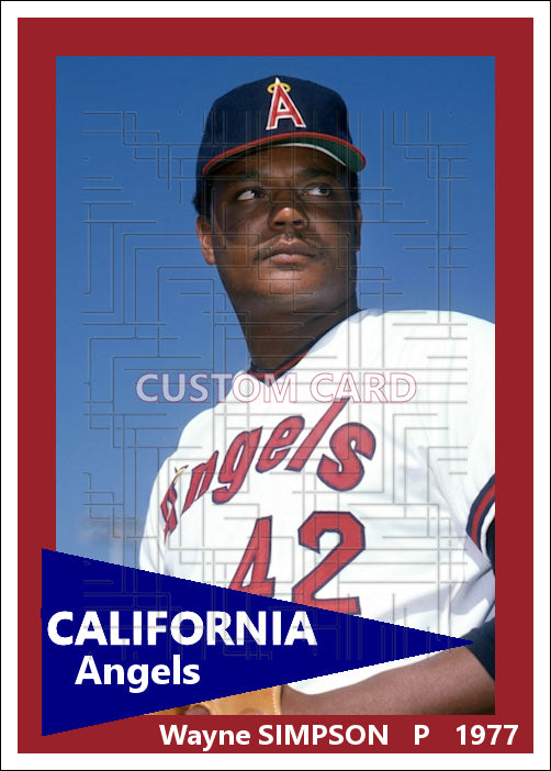 Wayne Simpson - 1977 California Angels - choose a size & style
