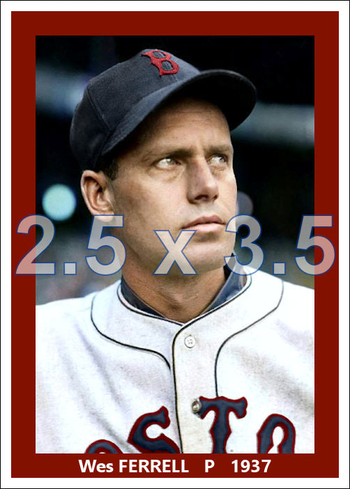 Wes Ferrell - 1937 Boston Red Sox - choose a size & style