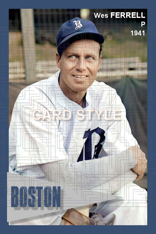 Wes Ferrell - 1941 Boston Braves - choose a size & style