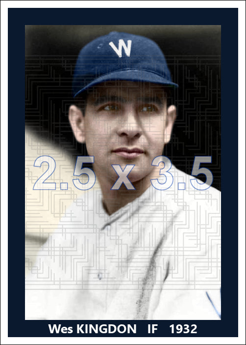 Wes Kingdon - 1932 Washington Senators - choose a size & style