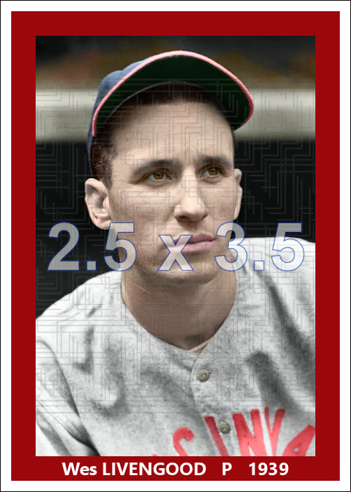 Wes Livengood - 1939 Cincinnati Reds - choose a size & style