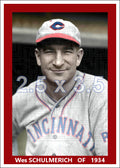 Wes Schulmerich - 1934 Cincinnati Reds - choose a size & style