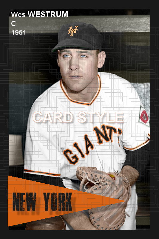 Wes Westrum - 1951 New York Giants - choose a size & style