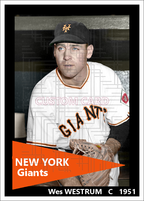 Wes Westrum - 1951 New York Giants - choose a size & style