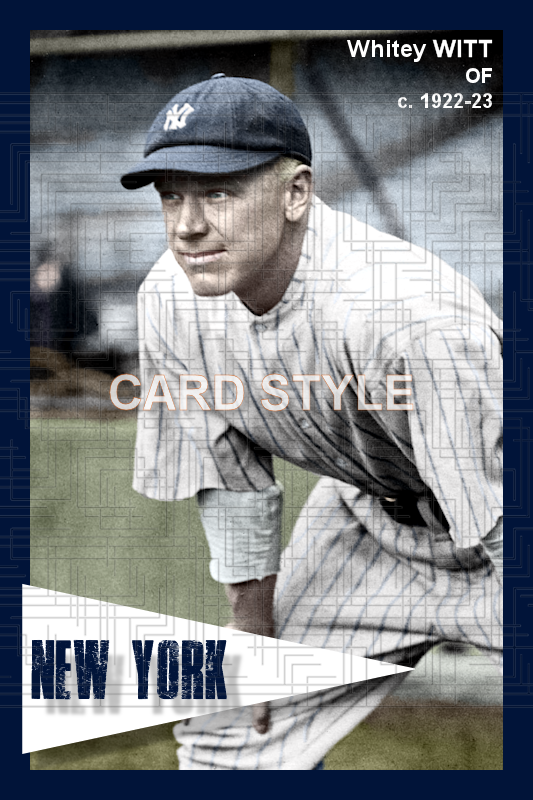 Whitey Witt - 1922-23 New York Yankees - choose a size & style