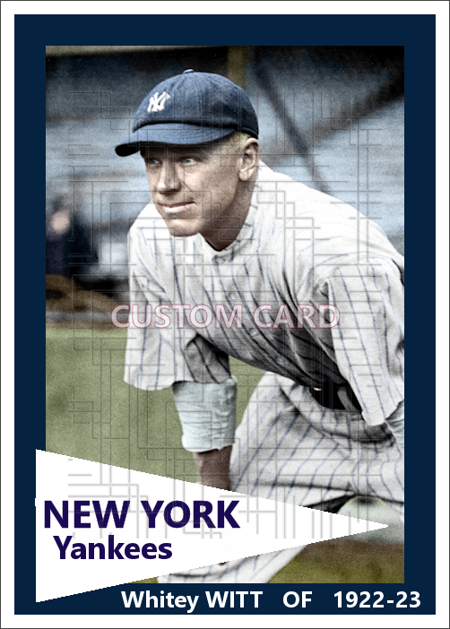 Whitey Witt - 1922-23 New York Yankees - choose a size & style