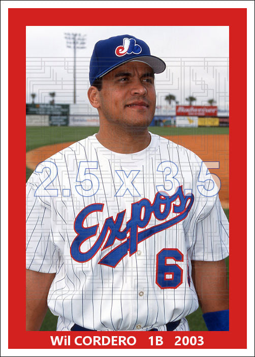 Wil Cordero - 2003 Montreal Expos - choose a size & style