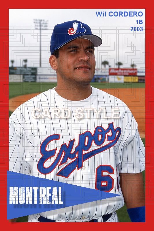 Wil Cordero - 2003 Montreal Expos - choose a size & style