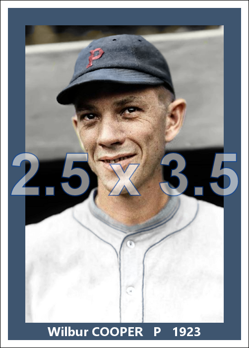 Wilbur Cooper - 1923 Pittsburgh Pirates - choose a size & style