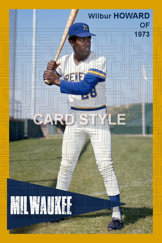 Wilbur Howard - 1973 Milwaukee Brewers - choose a size & style