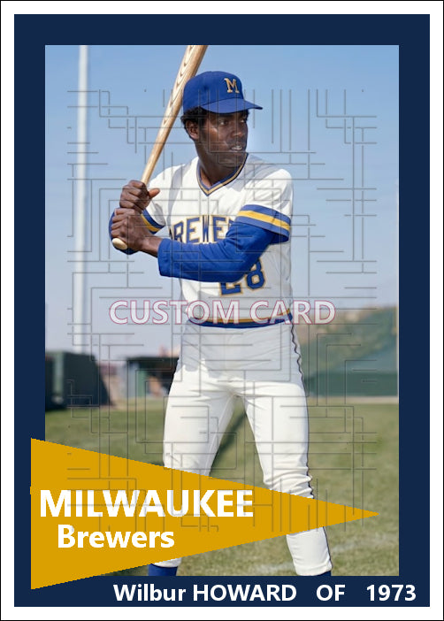 Wilbur Howard - 1973 Milwaukee Brewers - choose a size & style