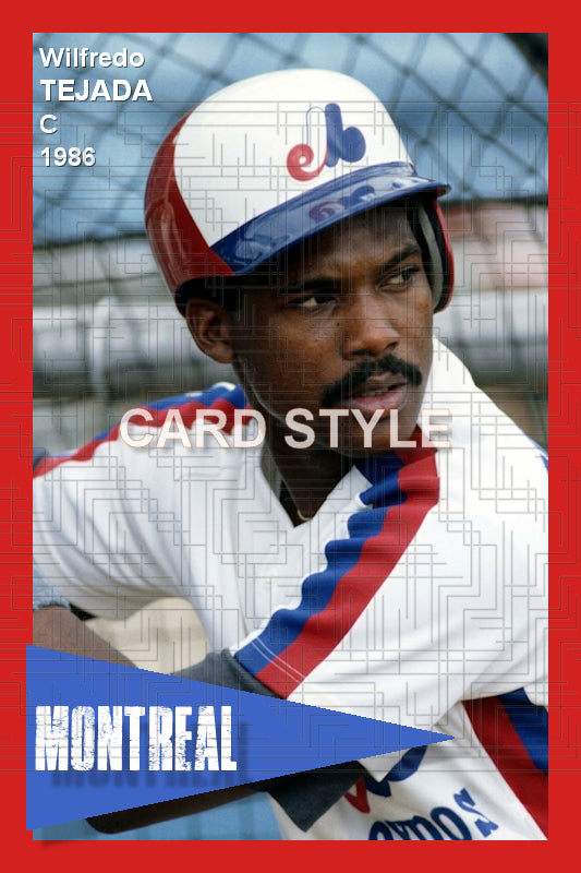 Wilfredo Tejada - 1986 Montreal Expos - choose a size & style
