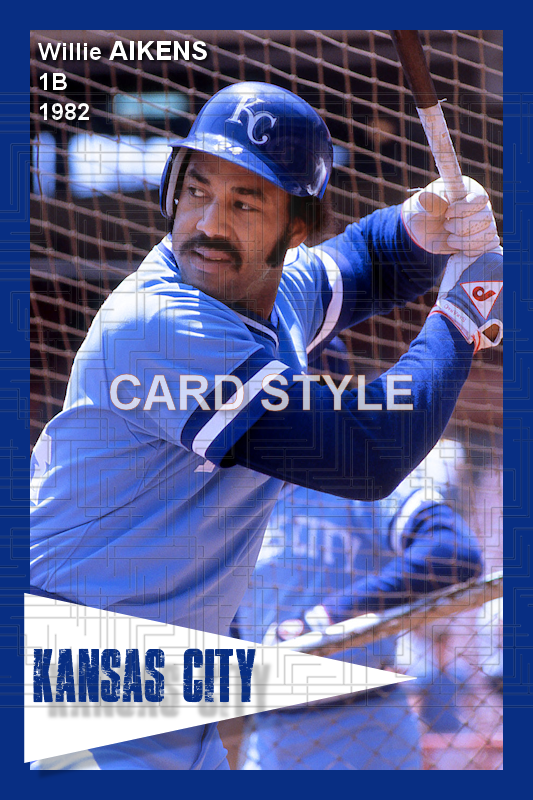 Willie Aikens - 1982 Kansas City Royals - choose a size & style