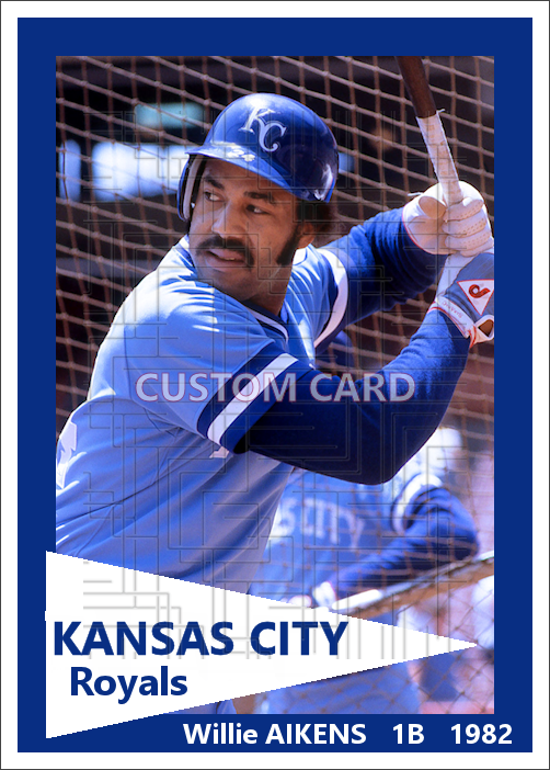 Willie Aikens - 1982 Kansas City Royals - choose a size & style