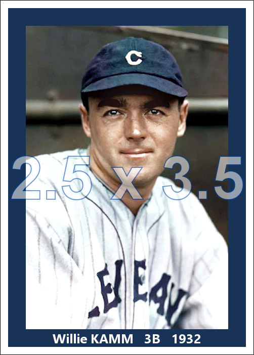 Willie Kamm - 1932 Cleveland Indians - choose a size & style