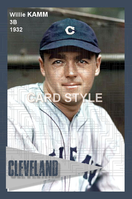 Willie Kamm - 1932 Cleveland Indians - choose a size & style