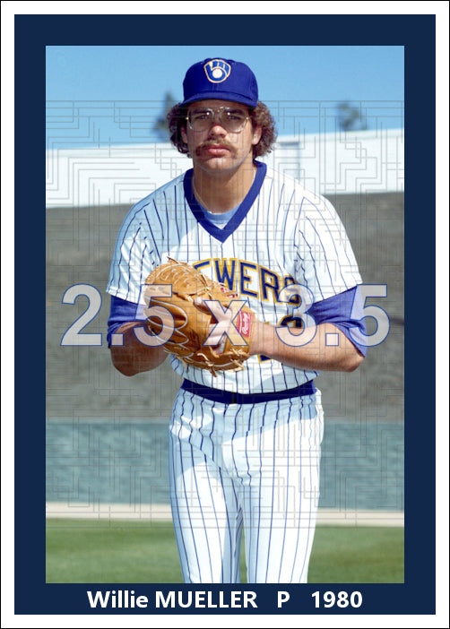 Willie Mueller - 1980 Milwaukee Brewers - choose a size & style