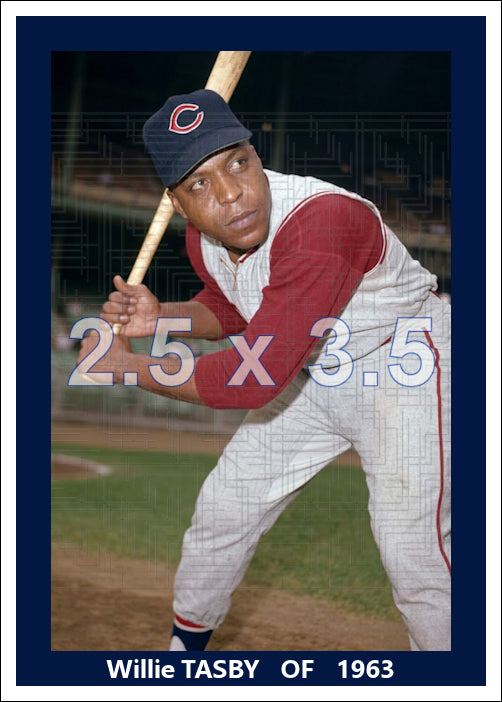 Willie Tasby - 1963 Cleveland Indians - choose a size & style