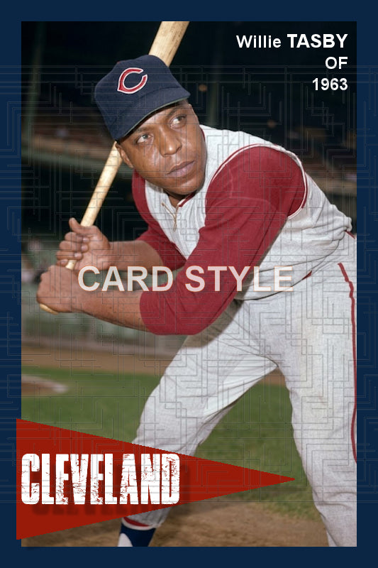 Willie Tasby - 1963 Cleveland Indians - choose a size & style
