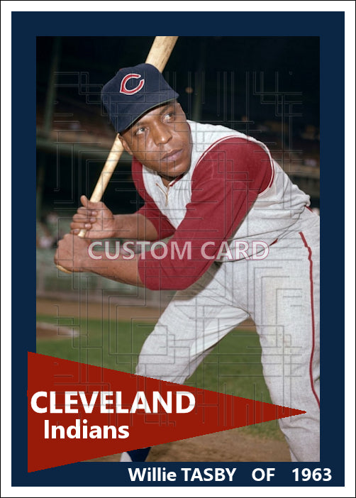 Willie Tasby - 1963 Cleveland Indians - choose a size & style