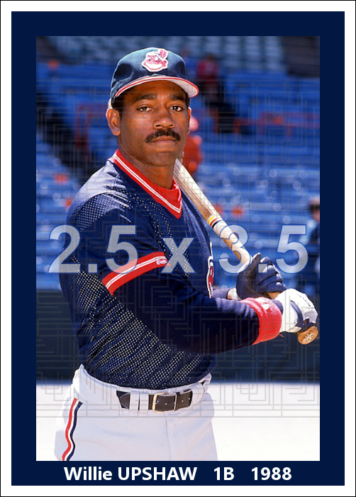 Willie Upshaw - 1988 Cleveland Indians - choose a size & style