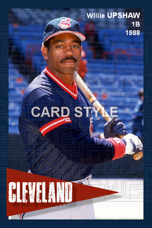 Willie Upshaw - 1988 Cleveland Indians - choose a size & style