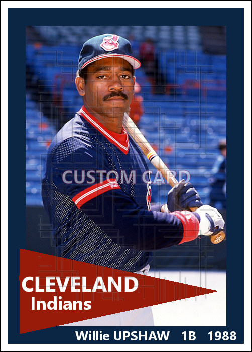 Willie Upshaw - 1988 Cleveland Indians - choose a size & style