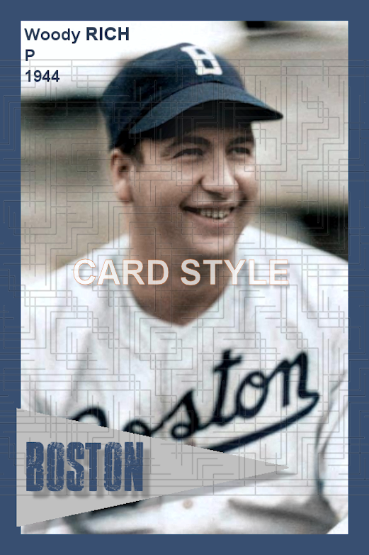 Woody Rich - 1944 Boston Braves - choose a size & style