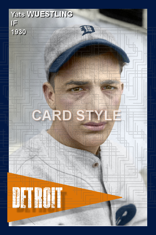 Yats Wuestling - 1930 Detroit Tigers - choose a size & style