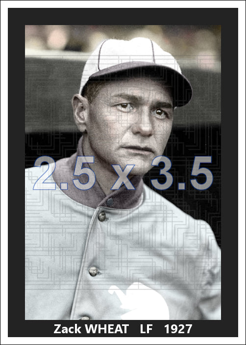 Zack Wheat  - 1927 Philadelphia Athletics - choose a size & style