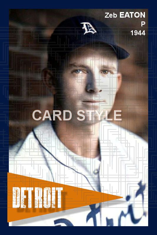 Zeb Eaton - 1944 Detroit Tigers - choose a size & style