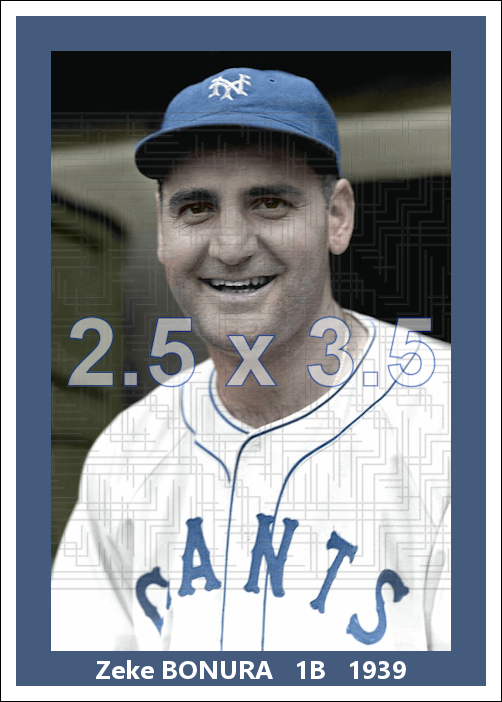 Zeke Bonura - 1939 New York Giants - choose a size & style