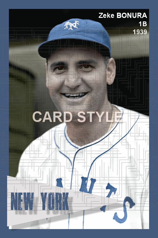 Zeke Bonura - 1939 New York Giants - choose a size & style