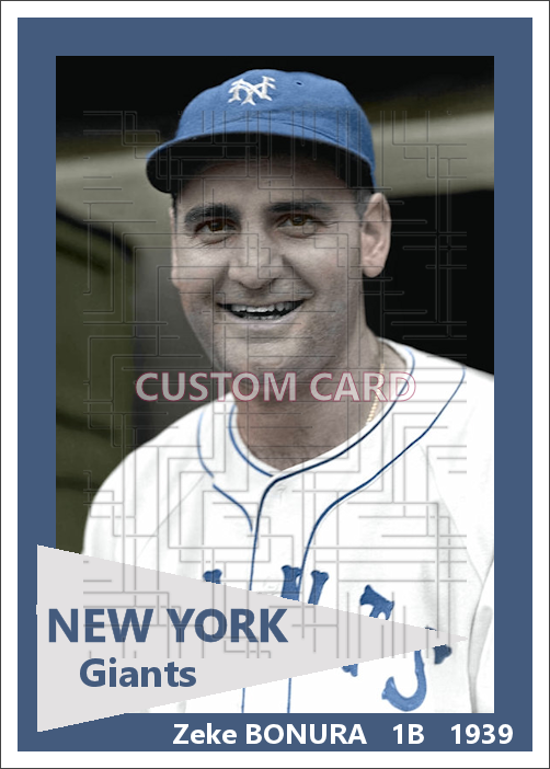 Zeke Bonura - 1939 New York Giants - choose a size & style