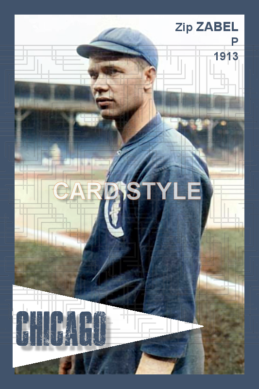 Zip Zabel - 1913 Chicago Cubs - choose a size & style