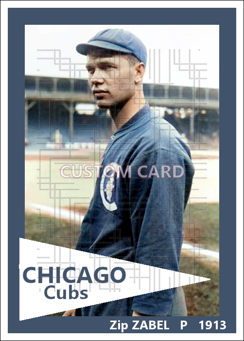 Zip Zabel - 1913 Chicago Cubs - choose a size & style