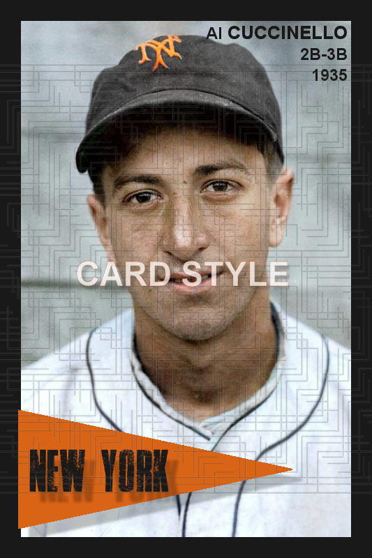 Al Cuccinello - 1935 New York Giants - choose a size & style