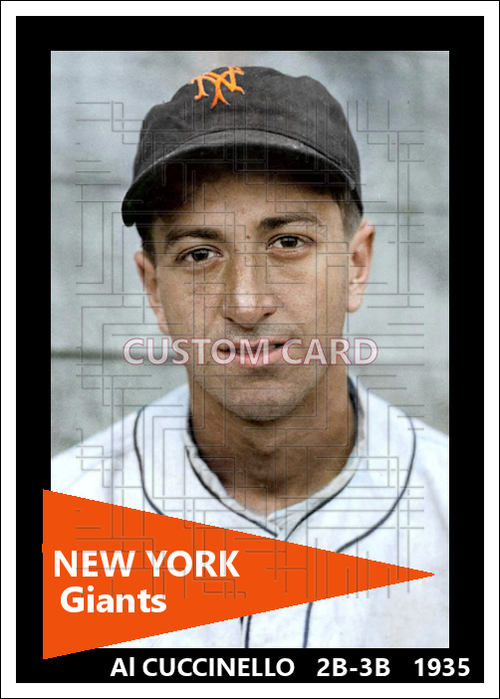 Al Cuccinello - 1935 New York Giants - choose a size & style