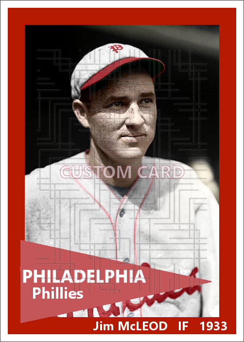 Jim McLeod - 1933 Philadelphia Phillies - choose a size & style