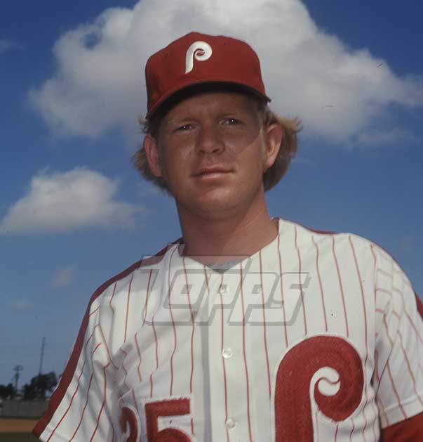 Dave Downs - 1973 Philadelphia Phillies - original ToppsVault medium format color transparency
