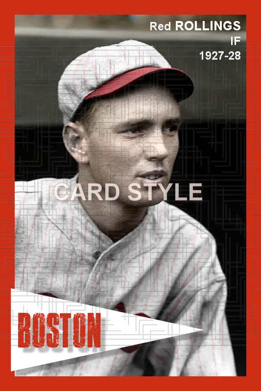 Red Rollings - 1927-28 Boston Red Sox - choose a size & style