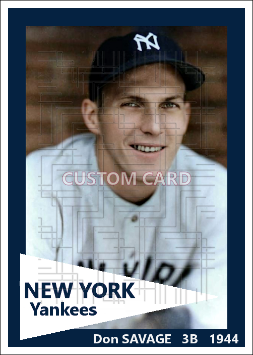 Don Savage - 1944 New York Yankees - pose B - choose a size & style